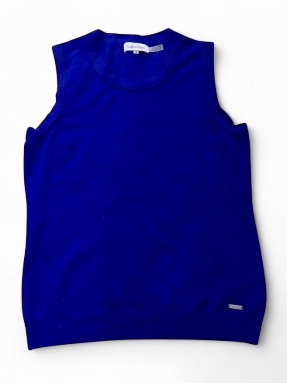 Calvin Klein Cobalt Blue Sleeveless Knit Top